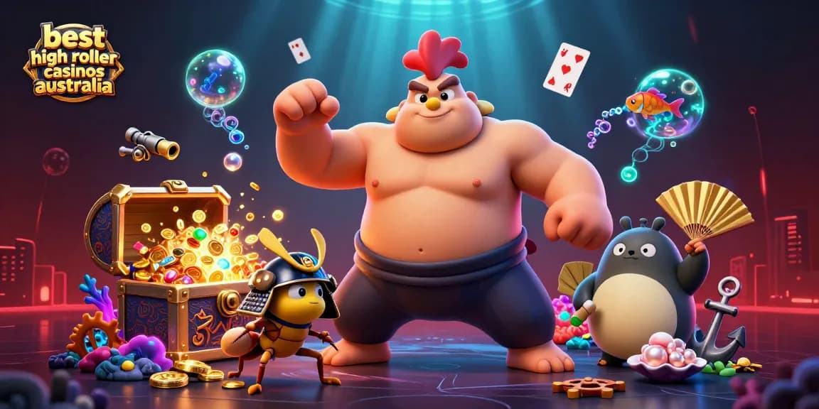 Witness the best high roller casinos Australia through an exciting 3D scene with dynamic characters and rich imagery.