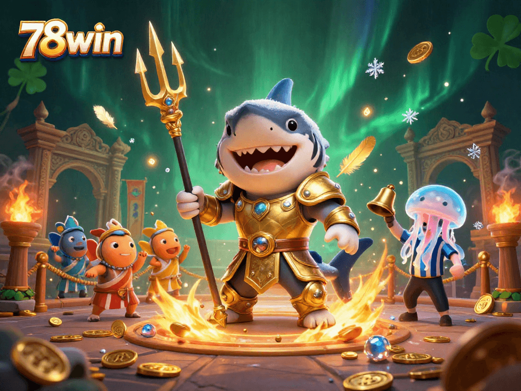 Engage in thrilling underwater betting with 78win's vibrant casino elements and spectacular visual effects.