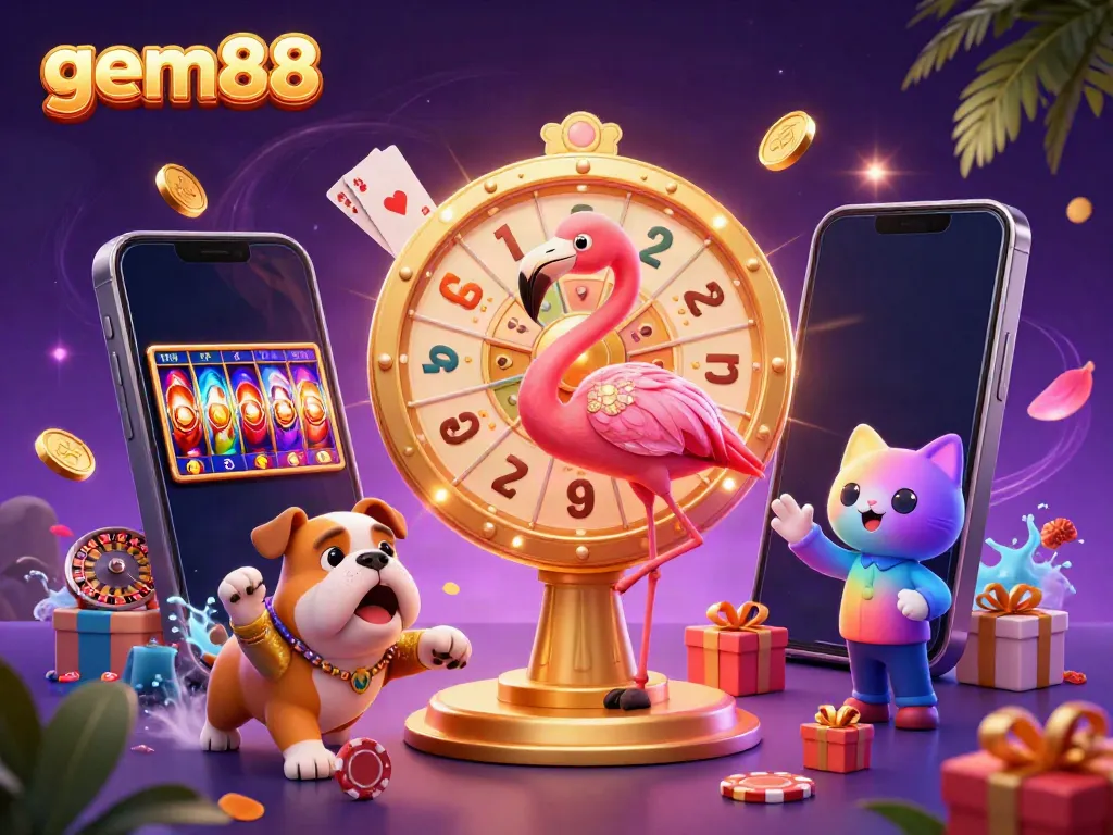 Experience exciting gambling moments at gem88 with vibrant 3D characters and dynamic game visuals.